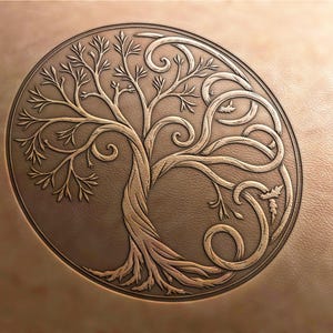 Tampon en cuir (Delrin), tampon d'arbre celtique, tampon d'arbre, arbre de vie celtique, outils en cuir, outils d'artisanat, tampon en cuir personnalisé