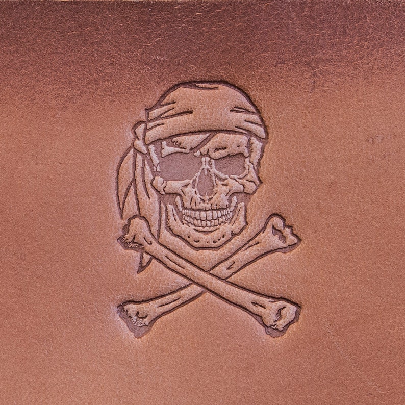Delrin Leather Stamp: Pirate Skull 3 | Etsy