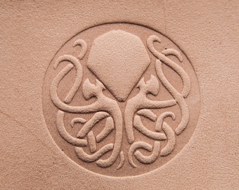 Delrin Leather Stamp Cthulhu, leather tools, craft tools, embossing plate