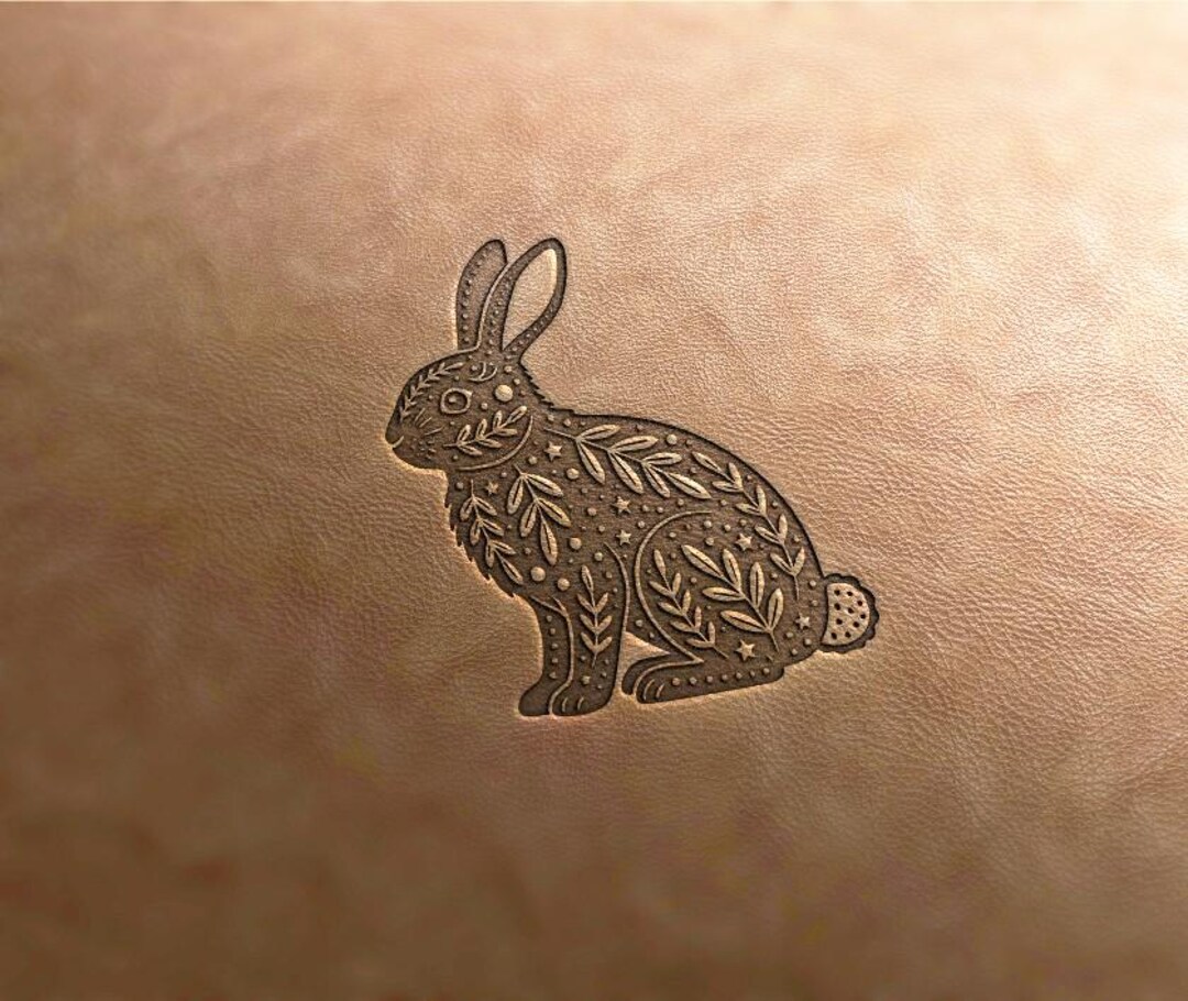 Leather Stamp (delrin Material): Rabbit, Leather Stamps, Custom Leather ...
