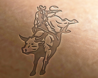 Leather Stamp (Delrin material) Rodeo stamp, Cowboy stamp, leather stamps, custom leather stamp, leather tools, craft tools, embossing tools