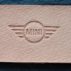 Delrin Leather Stamp: MINI car logo