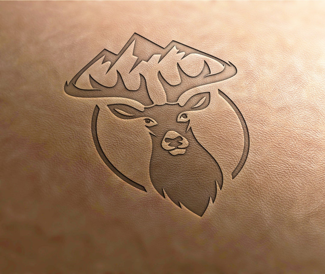 Leather Stamp delrin Material Deer and Mountains,deer Stamp,leather