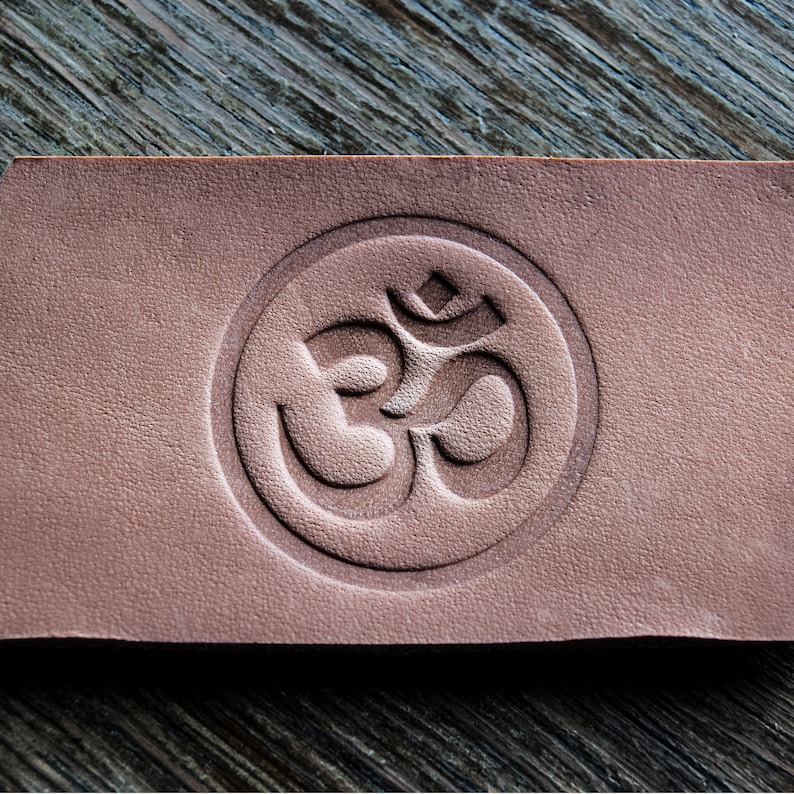 Delrin Leather Stamp: Om symbol image 1