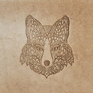 Delrin Leather Stamp: Wolf #3