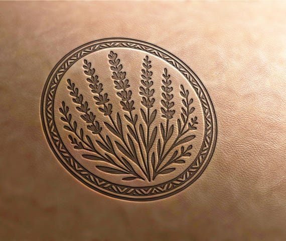Leather Stamp (Delrin material) lavender stamp,lavender decor,lavender stencil,flower stamp leather stamps, custom stamp, leather tools,