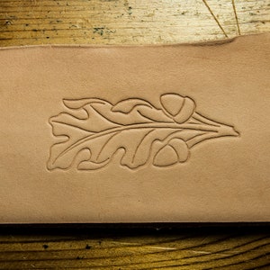 Delrin Leather Stamp: Oak Leaf