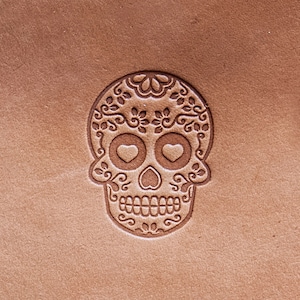 Delrin Leather Stamp: Sugar Skull #5