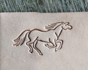 Leather stamp Delrin material, galloping horse, leather tools, leather stamps, craft tools