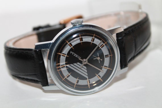 Vintage Blue dial Watch Pobeda.Soviet Wrist Watch For Men's.Vintage Watch.Unisex Watch,Gift Watch.Mechanical Watch 1980s.