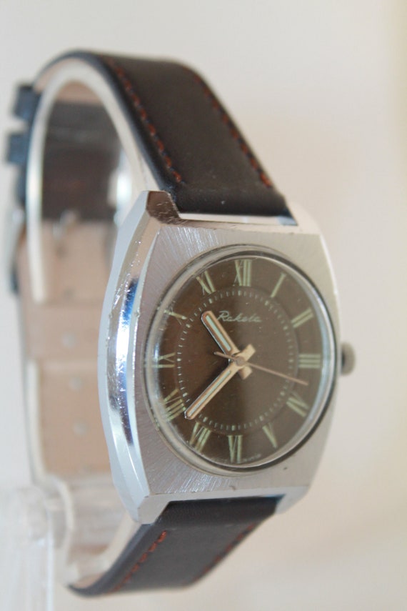 Mechanical mens watch RAKETA Rocket. Vintage Soviet Russian watch for men. Retro mens watch 70s. USSR Wrist Watch For Men. Gift for Boyfrend