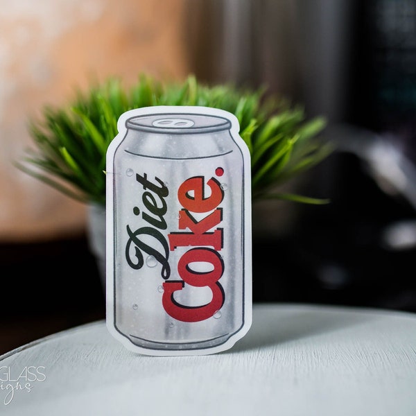Stickers ~ Diet Coke Sticker ~ Cola Can ~ Diet Soda ~ Soda Can ~ Original Illustrations ~ Waterproof Holographic