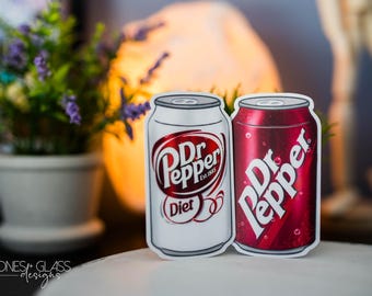Diet Dr Pepper Sticker: Retro Soda Can Design - Waterproof Vinyl