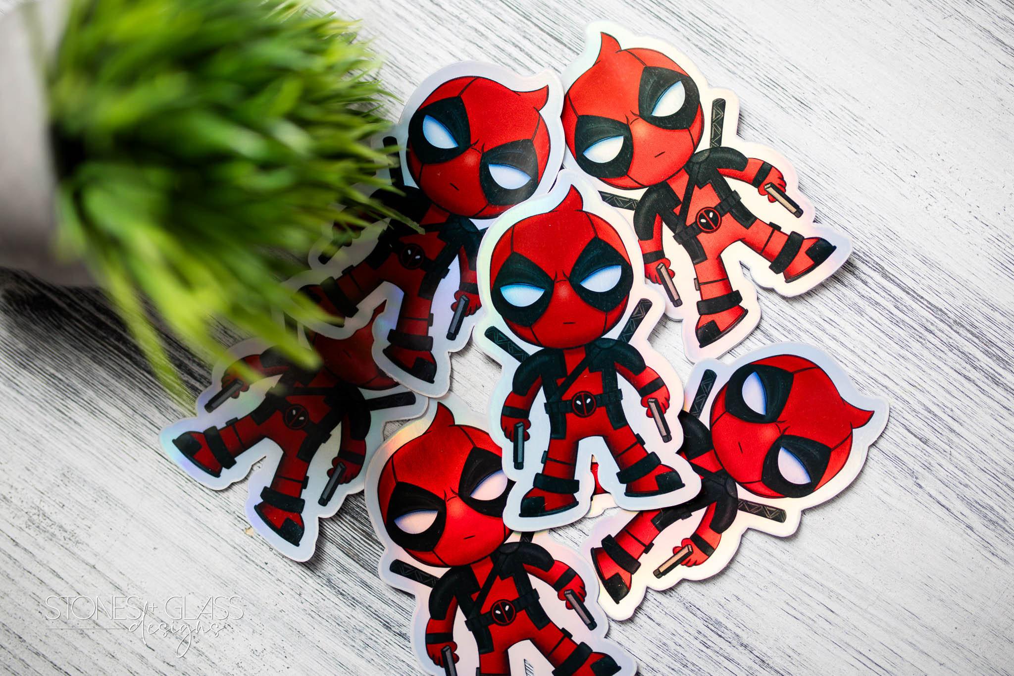 Deadpool Sticker: Hand-drawn Design {waterproof Holographic} - Etsy