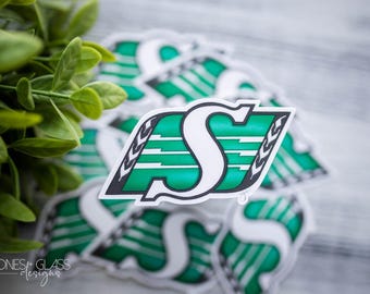 Football Sticker: Roughriders Design - Waterproof Matte or Holographic