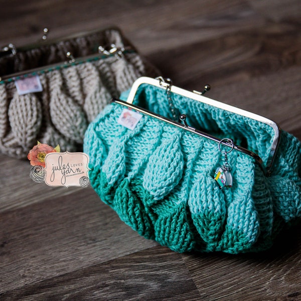 Frozen Leaves Clutch Crochet Pattern ~ Digital Download ~ PDF ~ Vintage Inspired Crochet Bag