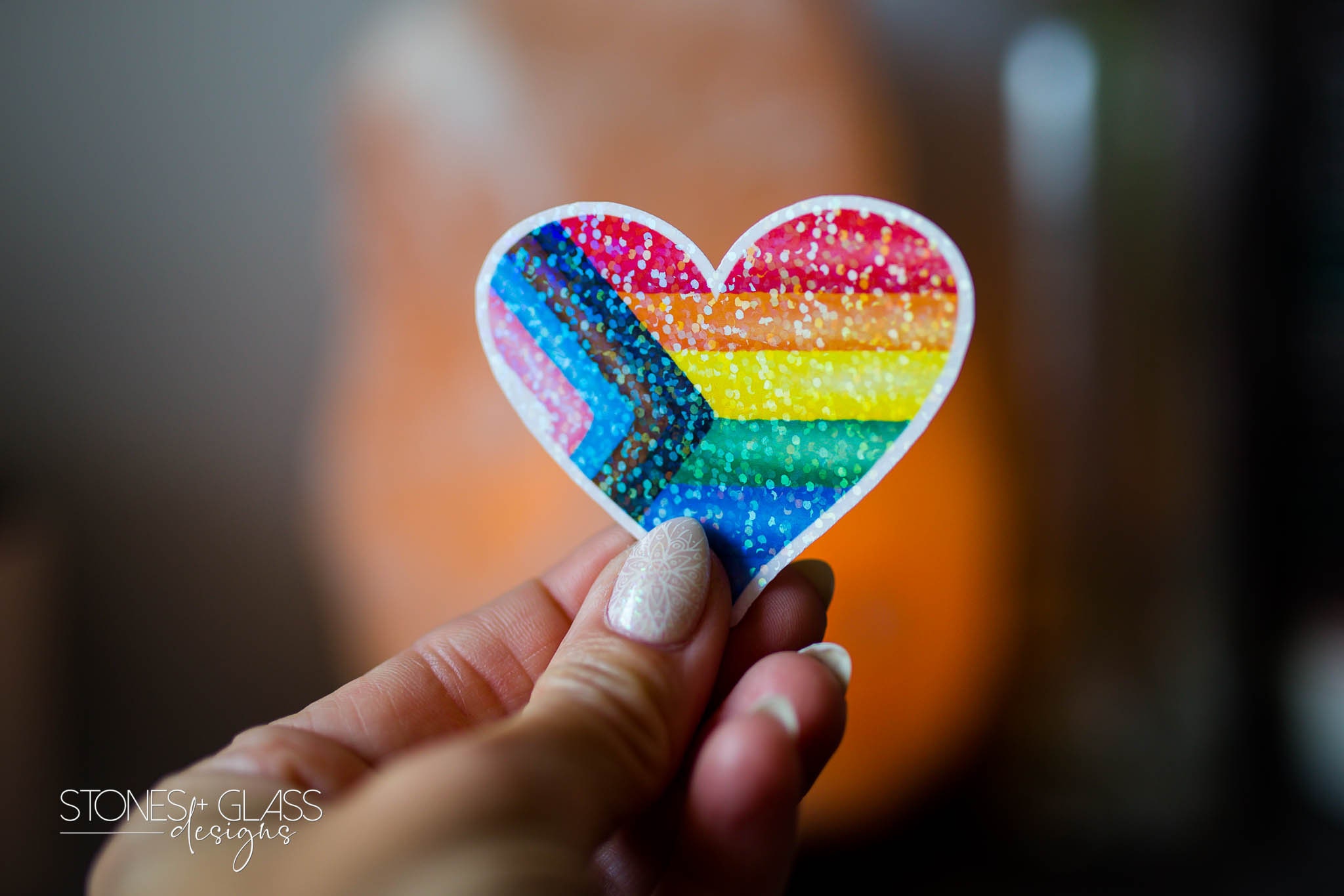 Stickers ~ Pride Flag ~ Pride Flag Heart LGBTQ+ Sticker ~ Original ...