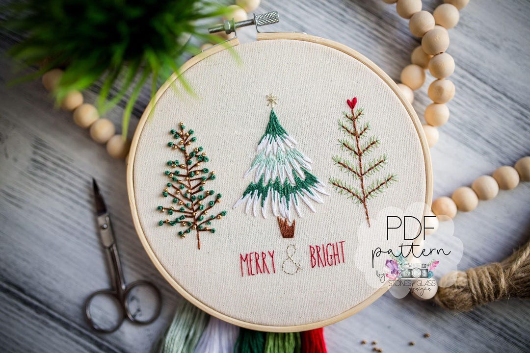 O Christmas Tree {winter}: Beginner Digital Embroidery Pattern (PDF) - Etsy