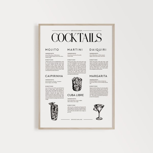 Bar Cart Art Prints Etsy