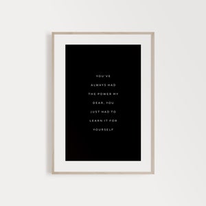The Wizard of Oz Minimalist Quote Art Black and White - Etsy