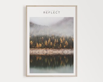 Printable Forest Art, Relaxation Wall Art, Lake House Decor, Nordic Wall Print, Office Decor For Him, Forest Print Art, Wall Decor Art Print