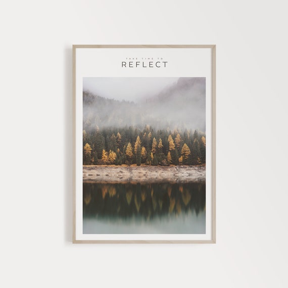 Printable Forest Art Relaxation Wall Art Lake House Decor | Etsy