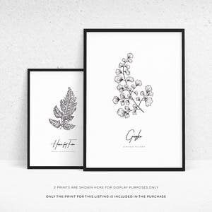 Ginkgo Leaf Botanical Prints, Ginkgo Leaves Printable Wall Art, Pressed Flowers Minimal Poster Print, Botanical Prints, Botanical Print Sets image 3