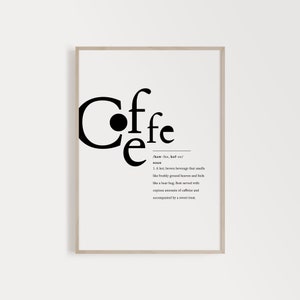 Coffee Poster Printable Wall Art, Coffee Poster Art, Kitchen Decor, Coffee Lover Poster, Funny Kitchen Art, Cute Office Decor, Nordic Print image 1
