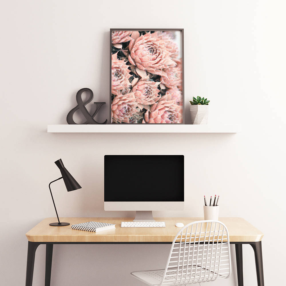 Printable Succulents Blush Art Print Pink Cactus Print | Etsy
