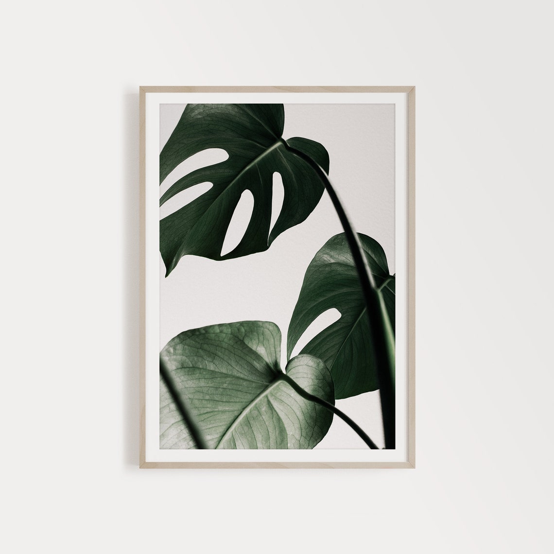 Printable Monstera Wall Decor Monstera Leaf Nordic Wall Etsy