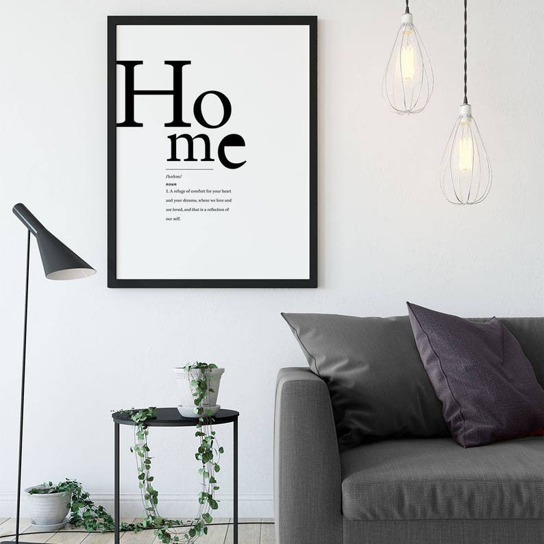Home Definition Printable Wall Art Definition Print DIY Etsy