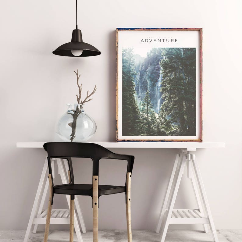 Printable Wall Art, Forest Wall Poster, Forest Art Print, Nordic Poster Print, Nature Scandinavian, Wanderlust Print Art, Explorer Art Print image 3