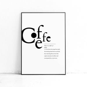 Coffee Poster Printable Wall Art, Coffee Poster Art, Kitchen Decor, Coffee Lover Poster, Funny Kitchen Art, Cute Office Decor, Nordic Print image 8