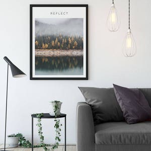 Printable Forest Art, Relaxation Wall Art, Lake House Decor, Nordic Wall Print, Office Decor For Him, Forest Print Art, Wall Decor Art Print image 2