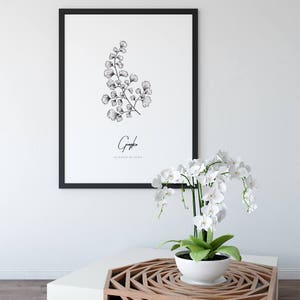 Ginkgo Leaf Botanical Prints, Ginkgo Leaves Printable Wall Art, Pressed Flowers Minimal Poster Print, Botanical Prints, Botanical Print Sets image 8