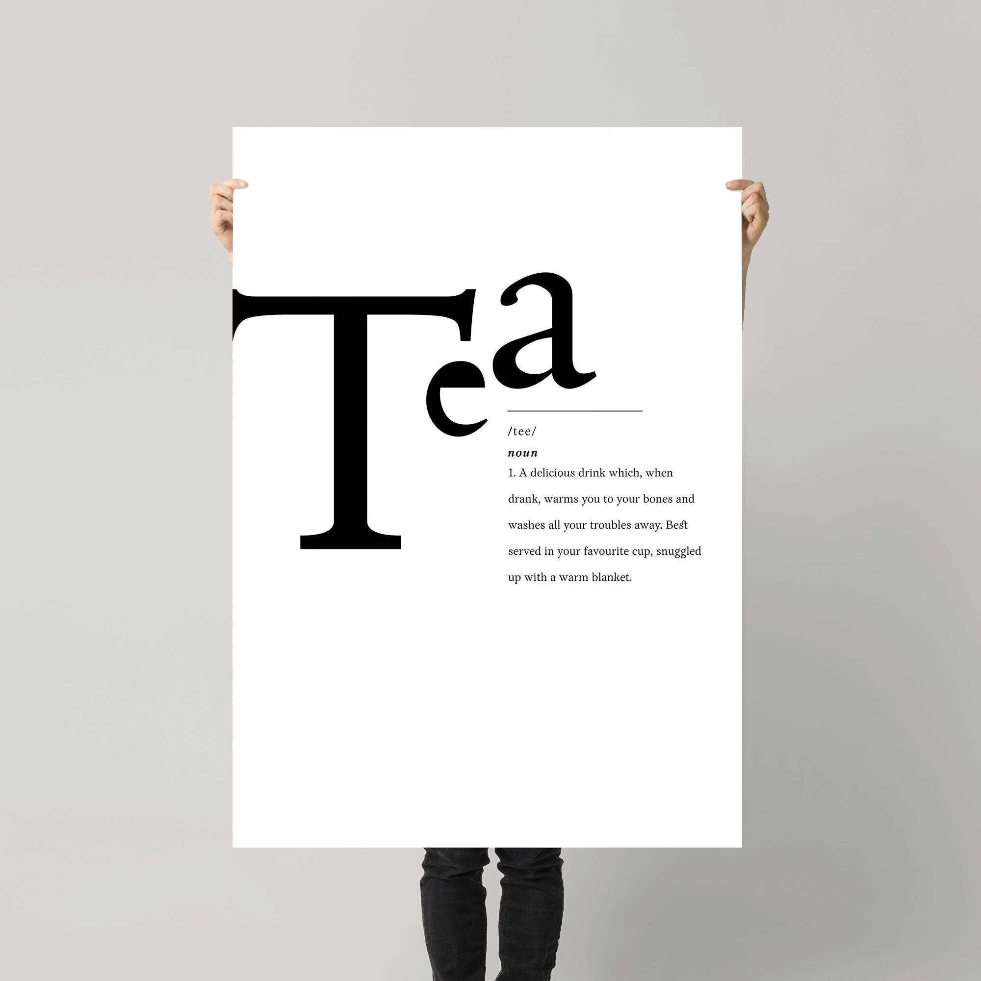 Printable Tea Poster Definition Prints Tea Quote Art Print Etsy Canada