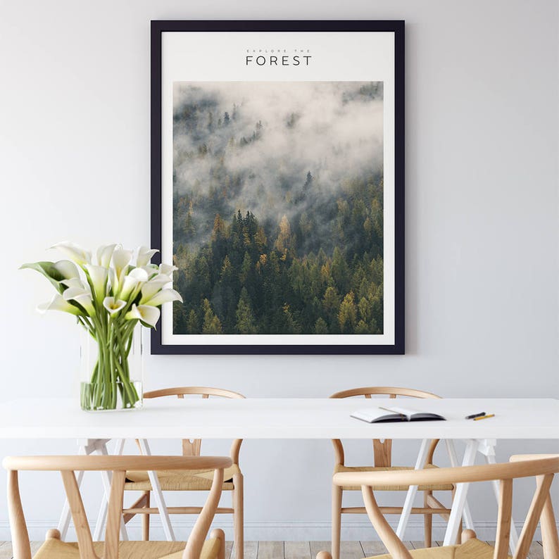 Printable Forest Art, Explore Decor, Nordic Print Design, Modern Large Print, Large Wall Art Ideas, Entryway Decor, Home Decor Printable Art image 8