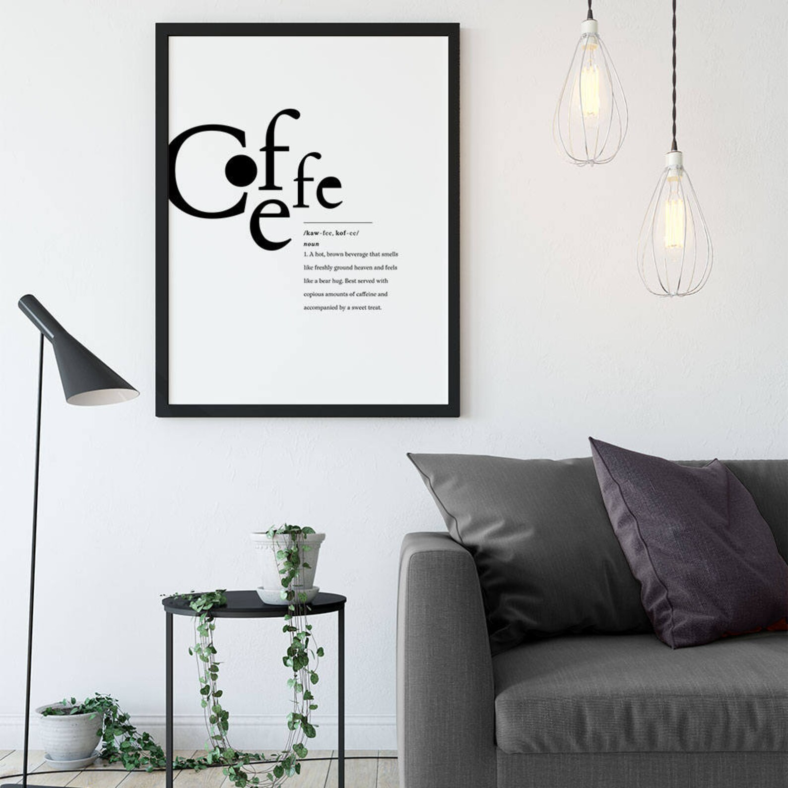 Coffee Poster Printable Wall Art Coffee Poster Art Kitchen Etsy