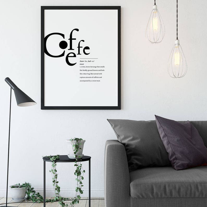 Coffee Poster Printable Wall Art, Coffee Poster Art, Kitchen Decor, Coffee Lover Poster, Funny Kitchen Art, Cute Office Decor, Nordic Print image 7