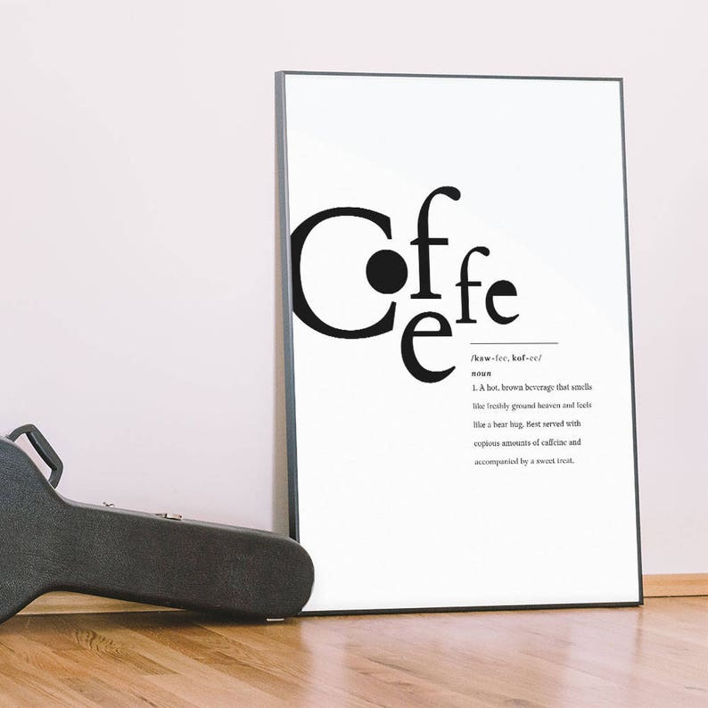 Coffee Poster Printable Wall Art, Coffee Poster Art, Kitchen Decor, Coffee Lover Poster, Funny Kitchen Art, Cute Office Decor, Nordic Print image 4