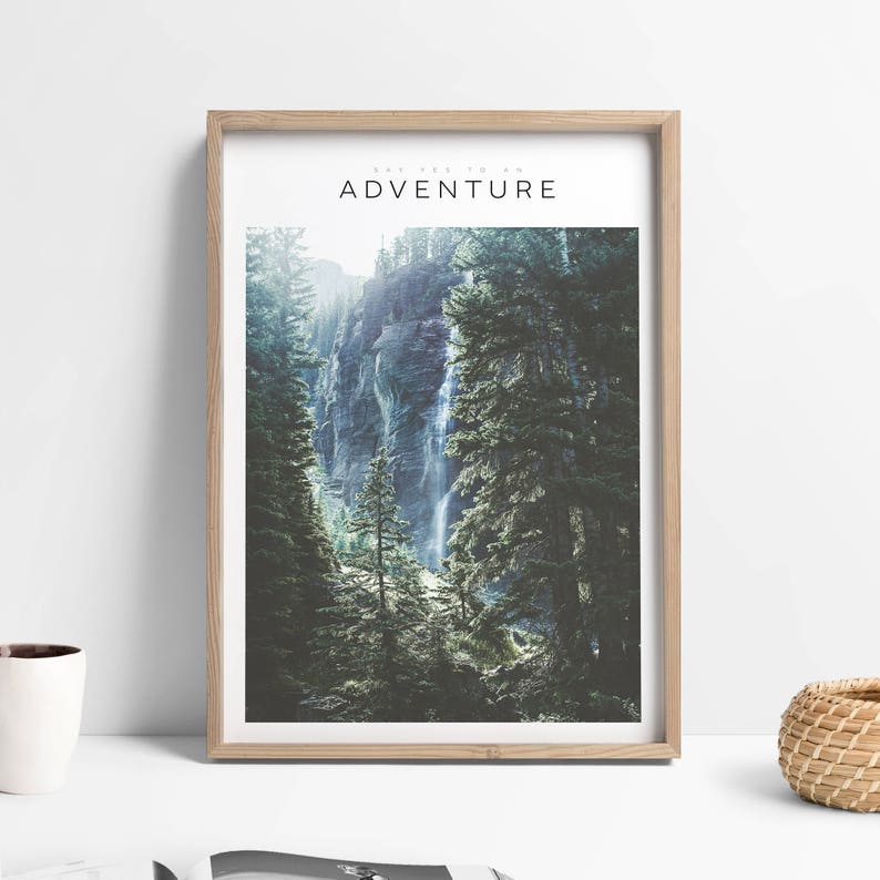 Printable Wall Art, Forest Wall Poster, Forest Art Print, Nordic Poster Print, Nature Scandinavian, Wanderlust Print Art, Explorer Art Print image 7