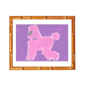 Pink Poodle 2 - Art Print. Original Art. Painting. Giclee Print. Nursery. Kids Room Art. Home Decor. Children’s Room Art. Natasha Joseph