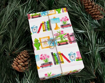 Pastel Bookshelf - Gift Wrap Papers