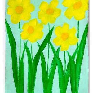 Flores Amarelas. Em papelão reciclado. Obra de arte contemporânea original. Por Natasha Joseph.