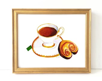 Afternoon Tea - Watercolor Art Print