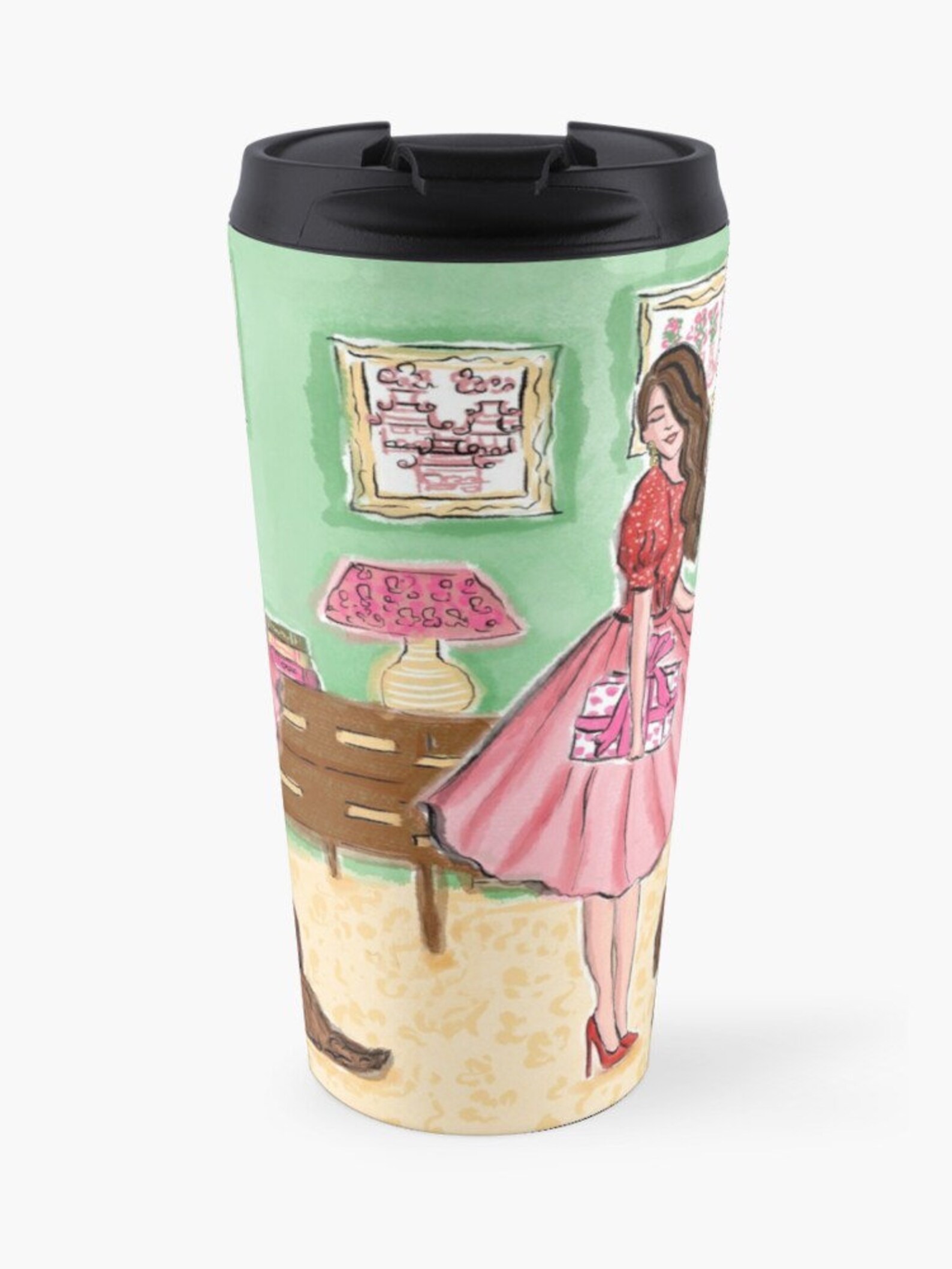 Pretty in Pink Travel Mug Preppy Mug Fashion Mug Coffee Etsy