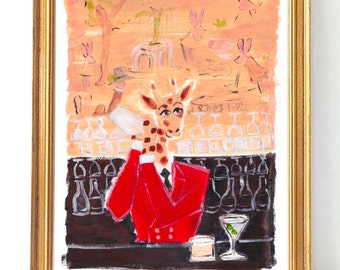 Drinks at Bemelmans - Fashion Illustration, New York Art Print, HGTV, Forbes Gift Guide, Upper East Side, The Carlyle, NYC