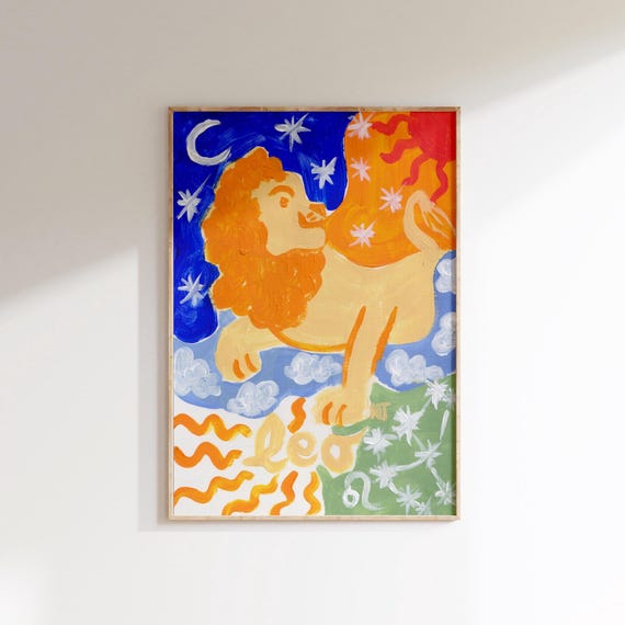 Leo Zodiac Art Print: Limited Edition Astrology Poster