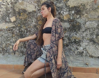 Sexy Bohemian kimono,Long wrap dress ,party dress ,Ibiza design ,Boho hippie Dress, Bohemian Dress,Boho Maxi Dress,multifunctional.