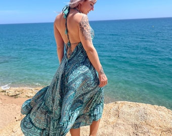 Long Ruffle Dress,long Boho Dress,long Maxi Dress,boho Maxi Dress ,boho  Chic,free Size,,open Back Dress,coachella Clothing - Etsy